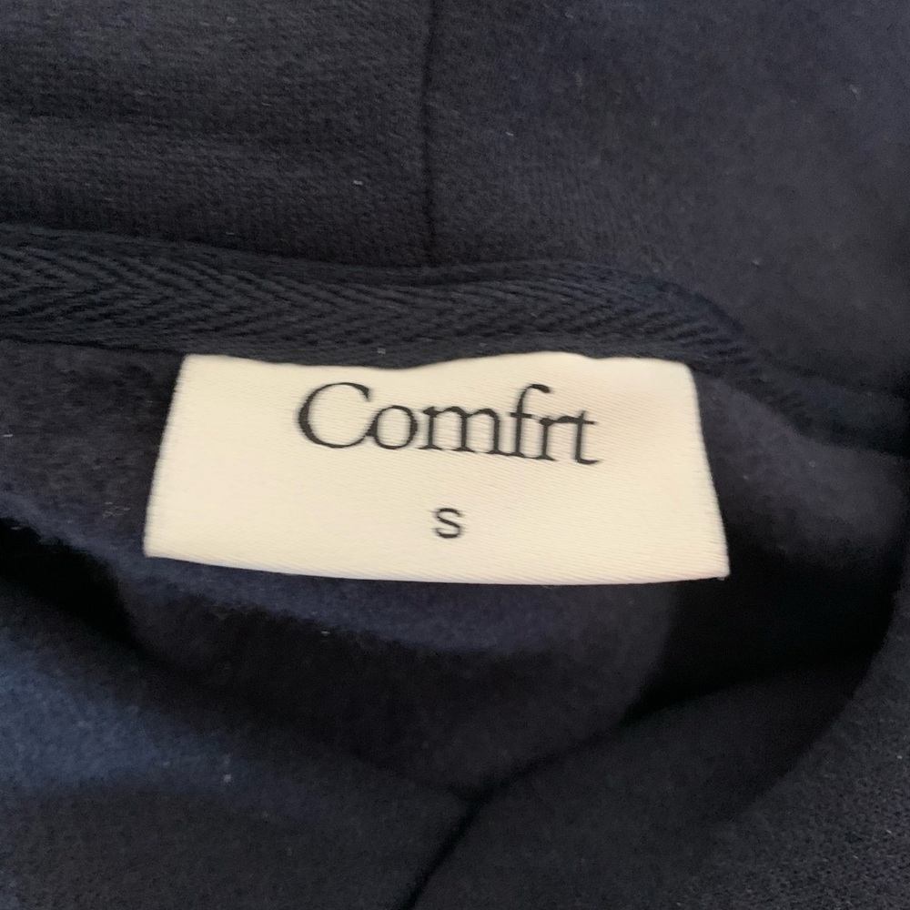 Comfrt Women's Navy Sweatshirt Hoodie Size Small NWOT - Picture 6 of 9